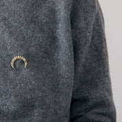 Broche  Lune or jaune et opales