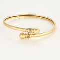 Bracelet ancien style jonc en or jaune et diamants