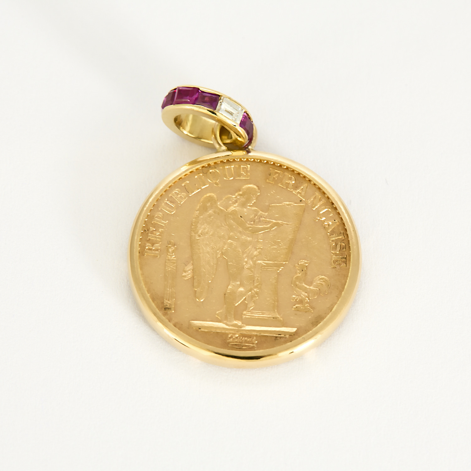 Pendentif en or jaune pièce de 20Fr