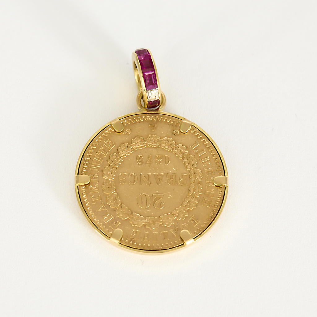 Pendentif en or jaune pièce de 20Fr