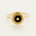 Bague vintage or jaune et Onyx