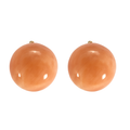 Dormeuses anciennes en or rose et perles de Corail ancien 15mm.