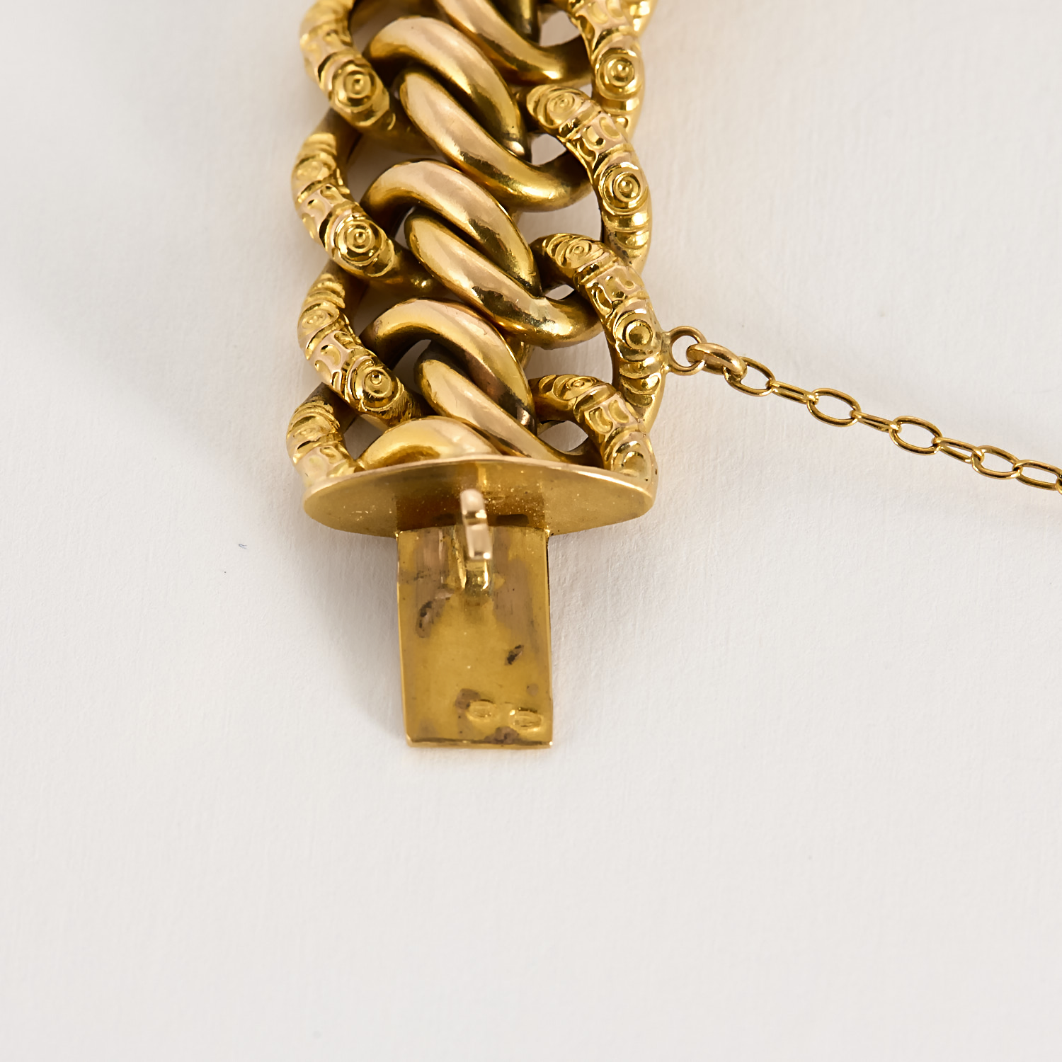 Bracelet ancien Maille américaine en or jaune