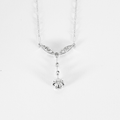 Collier ancien en or blanc et diamants