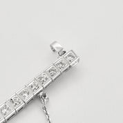 Bracelet ligne Art Déco en platine et diamants