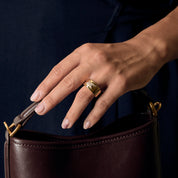 Bague "Mauboussin" étoile divine en or jaune et diamants