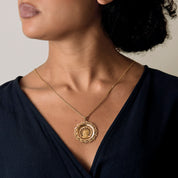 Médaille/Pendentif vierge ancien en or jaune