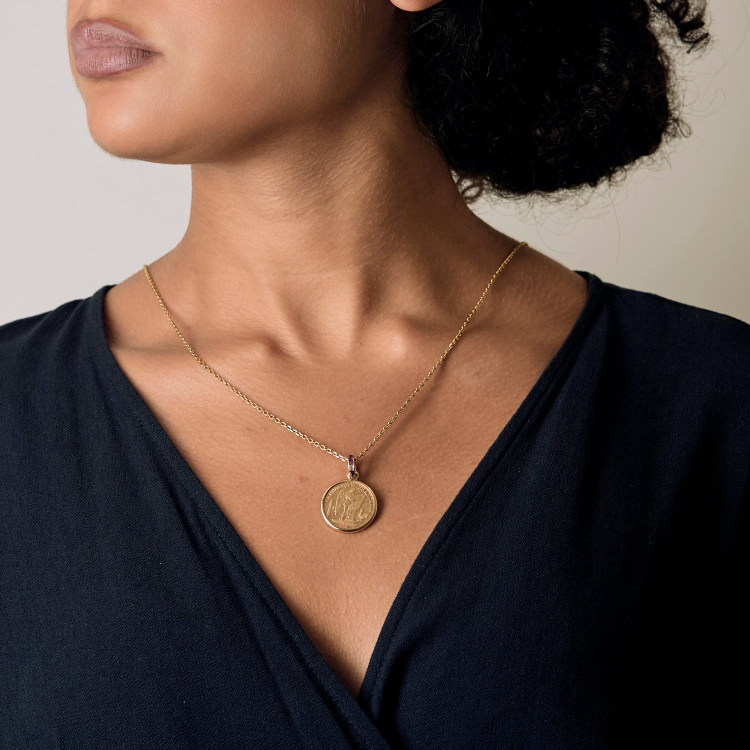 Pendentif en or jaune pièce de 20Fr