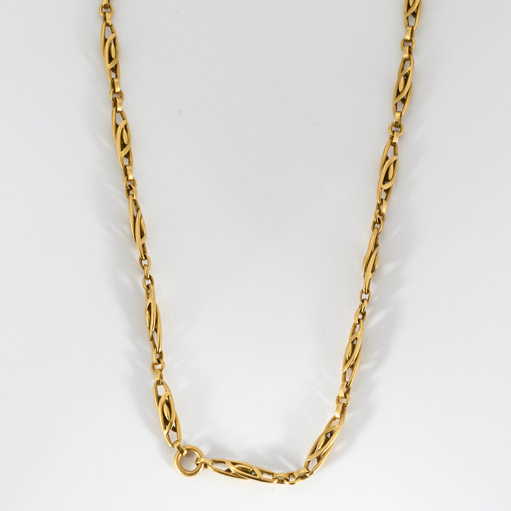 Collier filigrane collerette en or et rubis