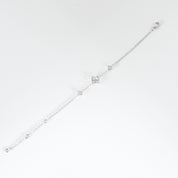 Bracelet diamants princesses en or blanc