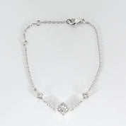 Bracelet diamants princesses en or blanc