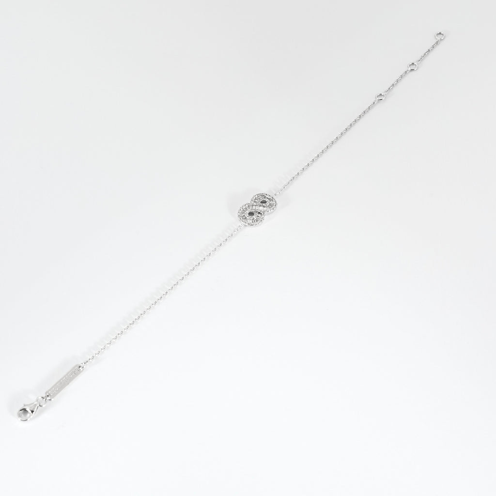 Bracelet infini en or blanc et diamants