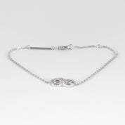 Bracelet infini en or blanc et diamants