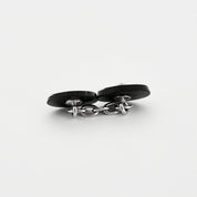 Bontons de manchettes 1930 en onyx et diamants.