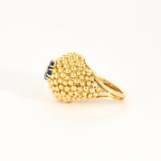Bague boules vintage en or jaune.