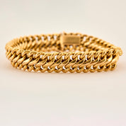 Bracelet ancien maille américaine en or jaune