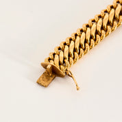 Bracelet ancien maille américaine en or jaune
