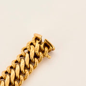 Bracelet ancien maille américaine en or jaune