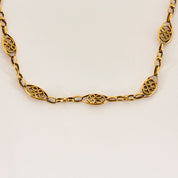 Chaine vintage filigrane fine en or jaune.