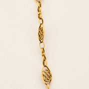 Chaine vintage filigrane fine en or jaune.