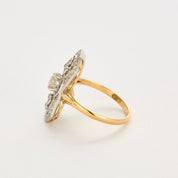 Bague "art Déco" en or, platine et diamants