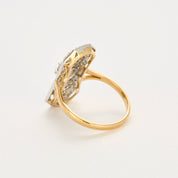 Bague "art Déco" en or, platine et diamants