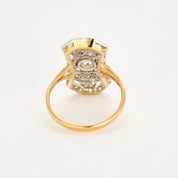 Bague "art Déco" en or, platine et diamants