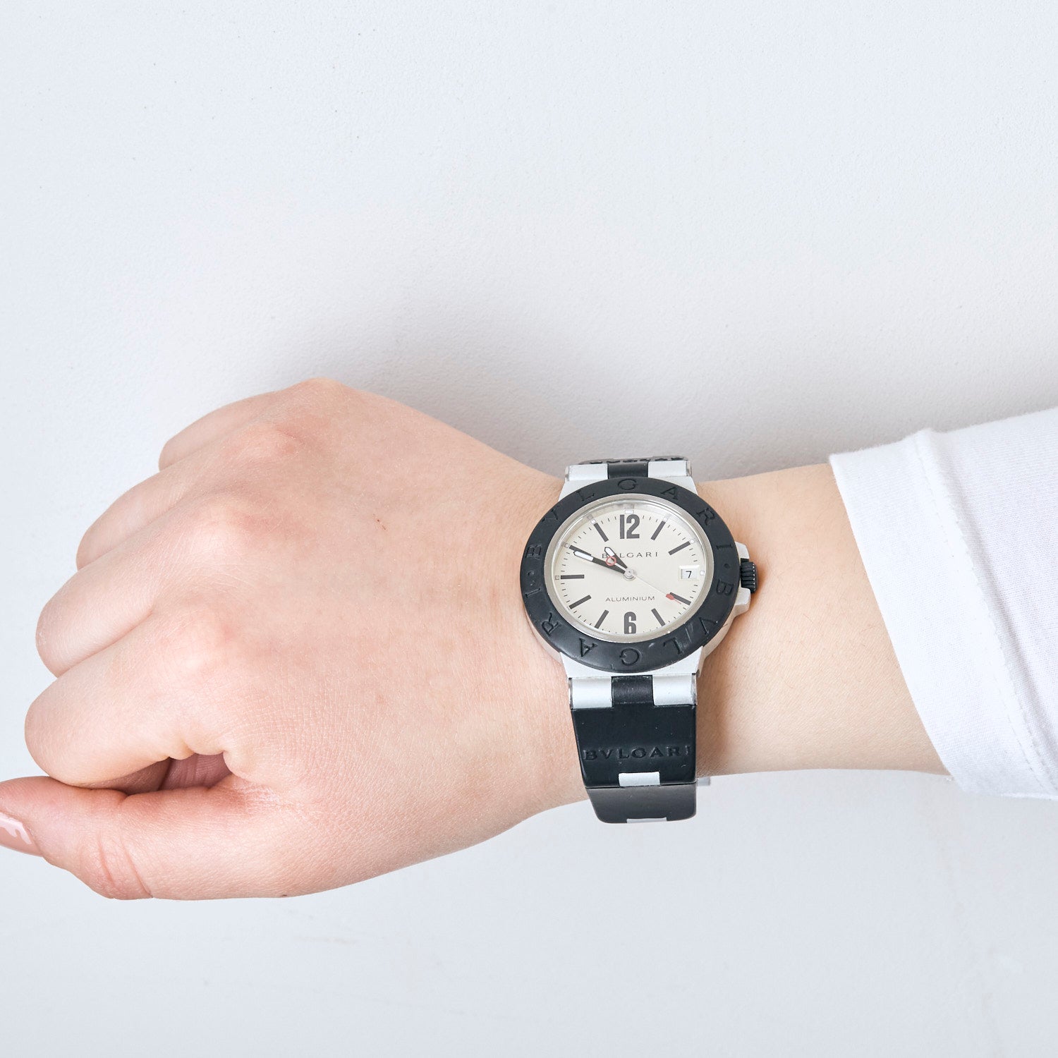Montre Bvlgari Diagono en aluminium et caoutchouc.