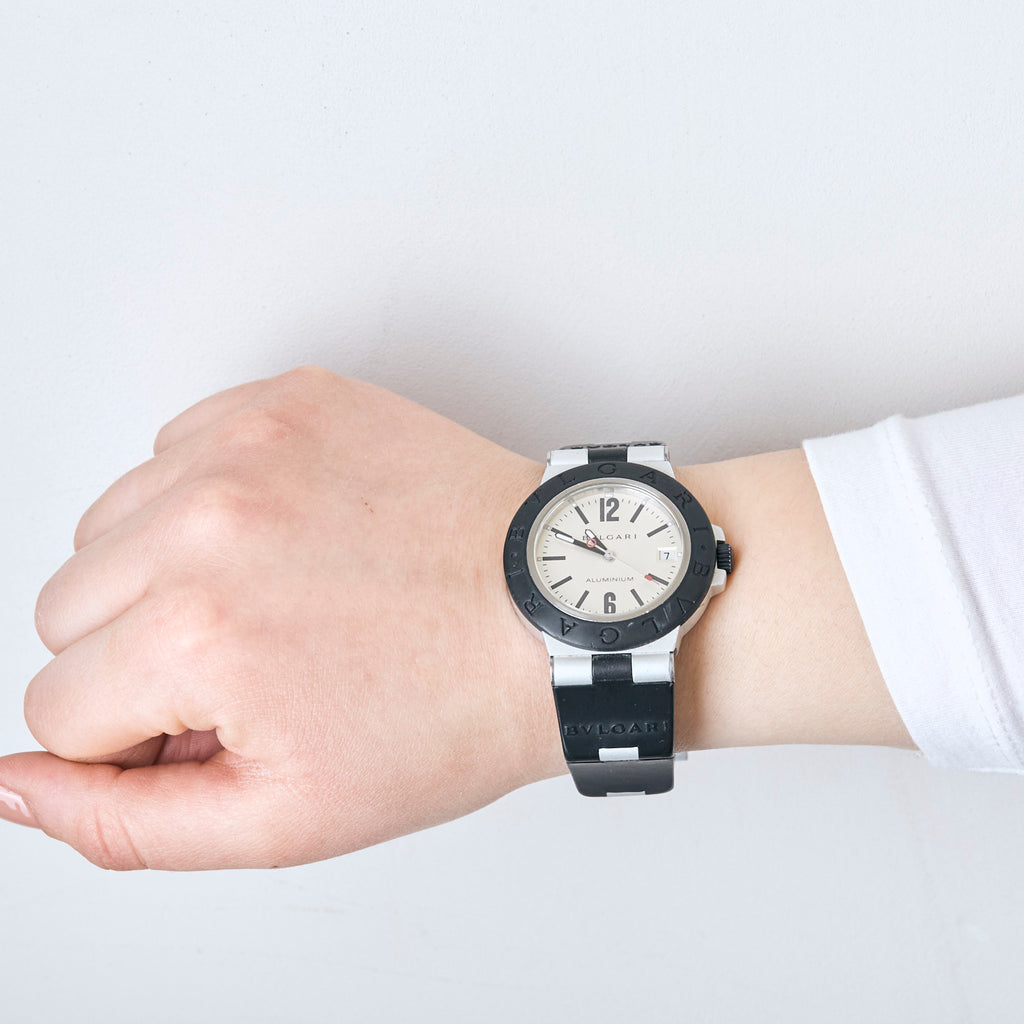 Montre Bvlgari Diagono en aluminium et caoutchouc.