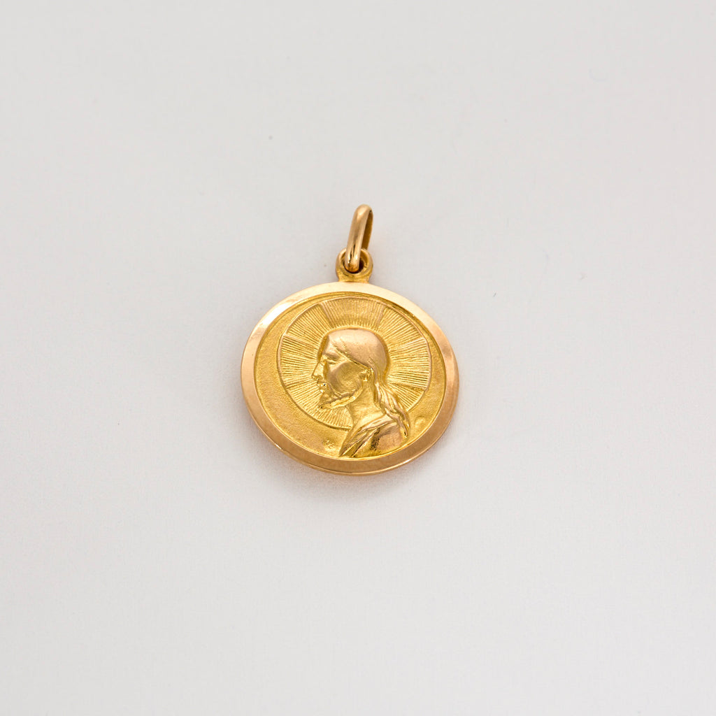 Médaille Vierge & Jésus en or jaune