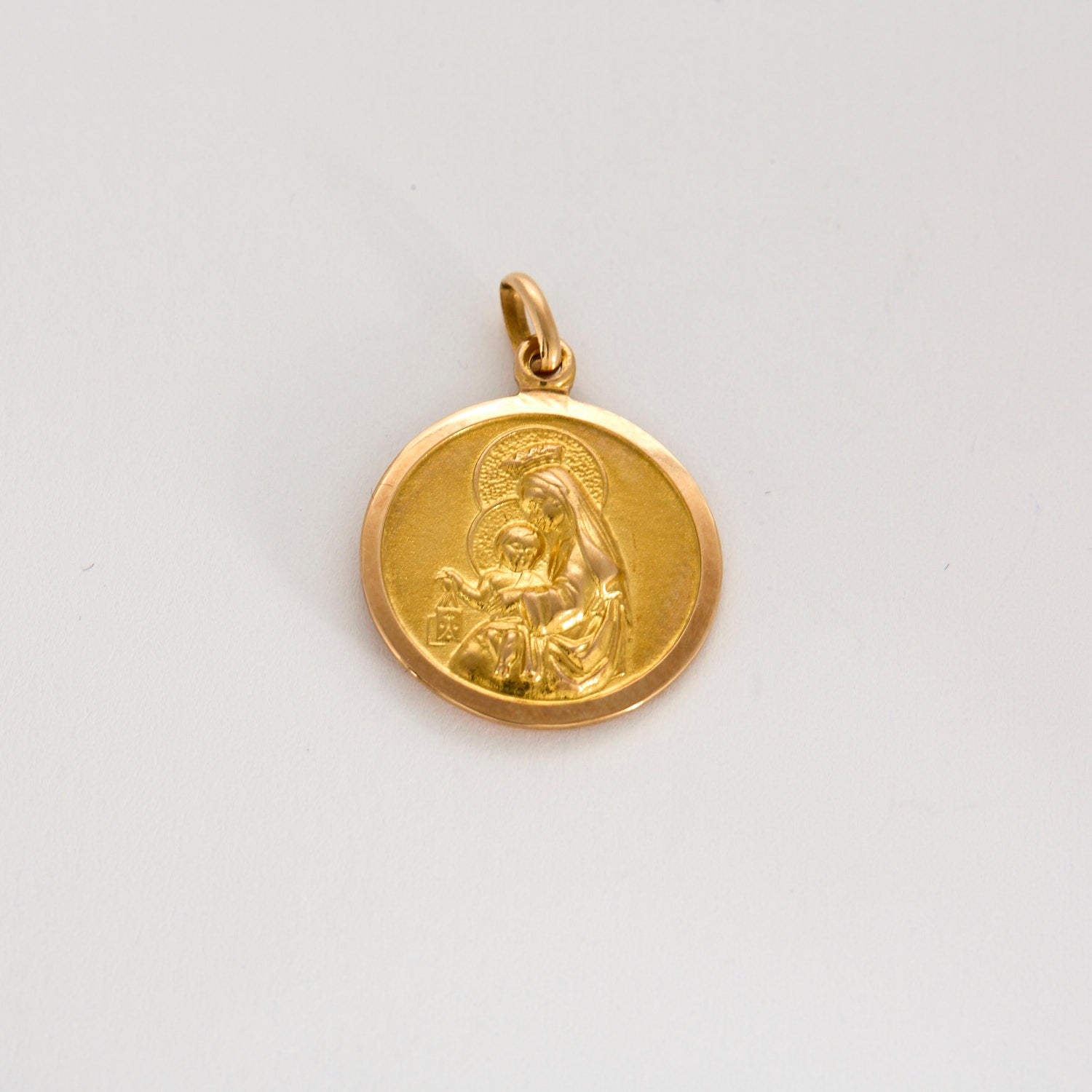 Médaille Vierge & Jésus en or jaune