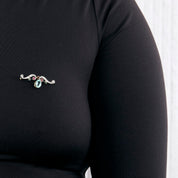 Broche fin XIX pierre bleue turquoise en or et diamants