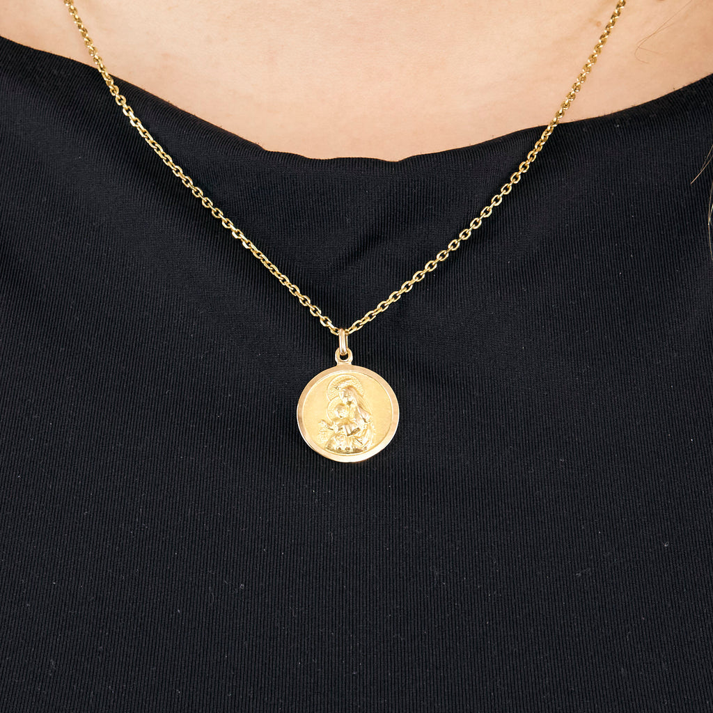 Médaille Vierge & Jésus en or jaune