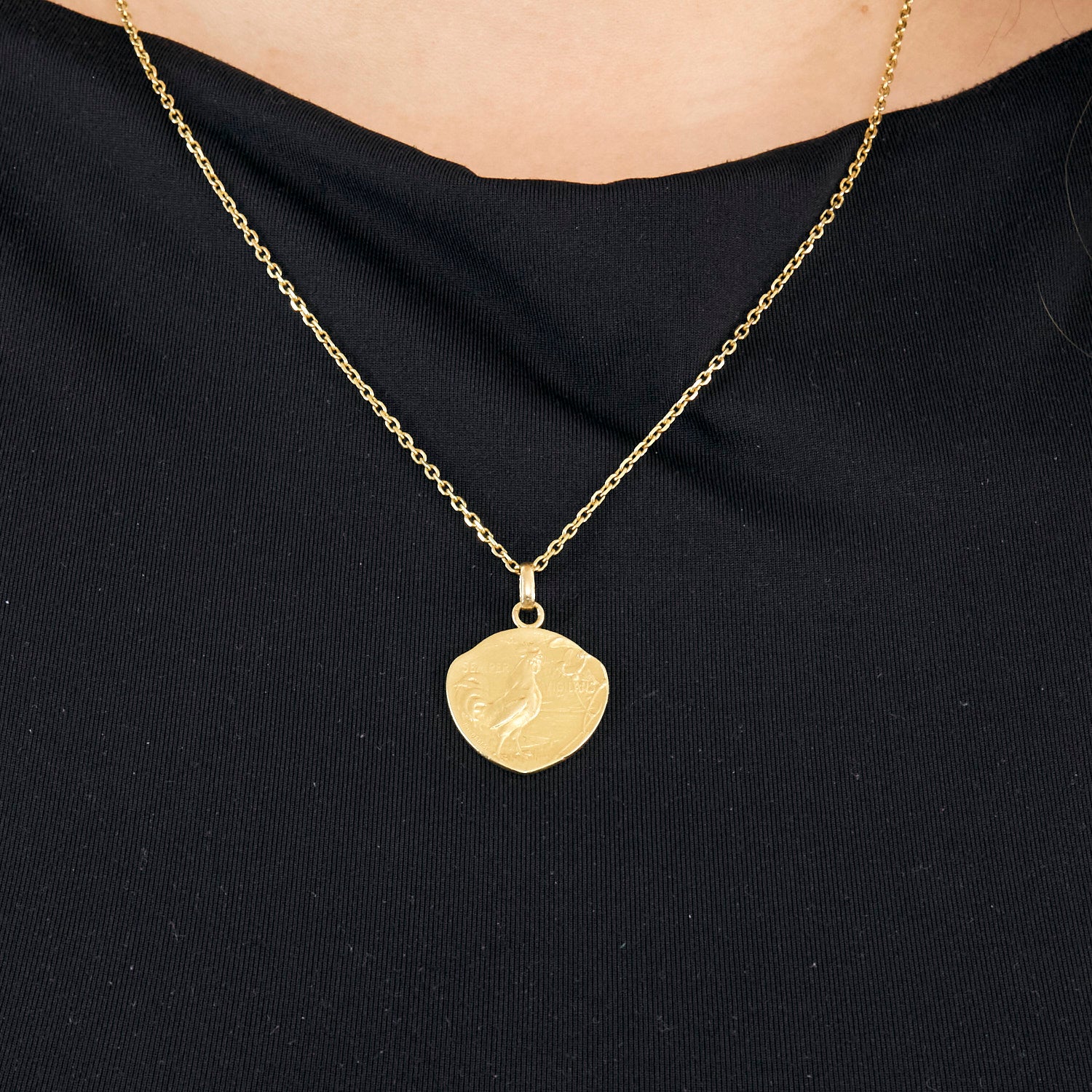 Médaille Vercingétorix & Coq en or jaune