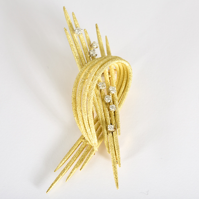 Broche JEAN ÉTÉ en or jaune et diamants