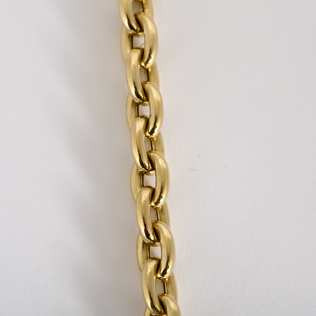 Chaine-collier maille forçat en or jaune