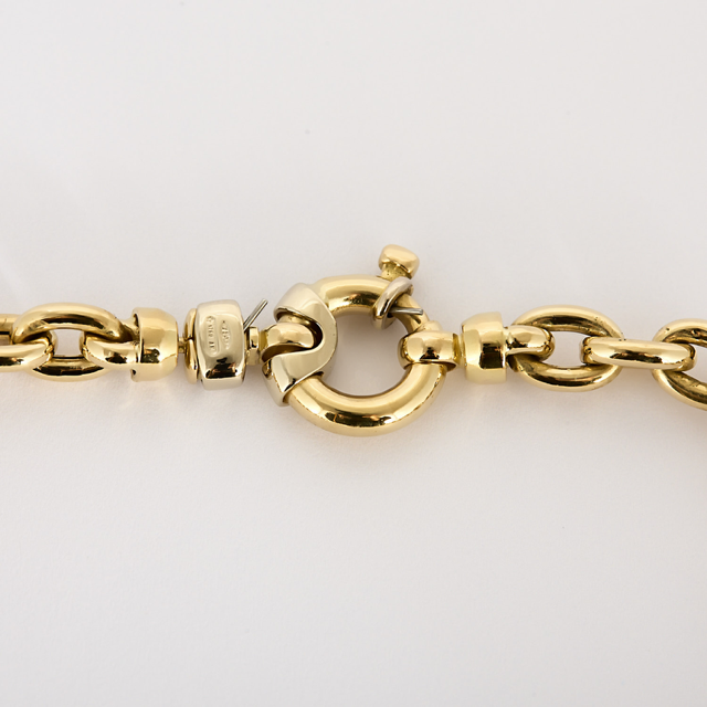 Chaine-collier maille forçat en or jaune