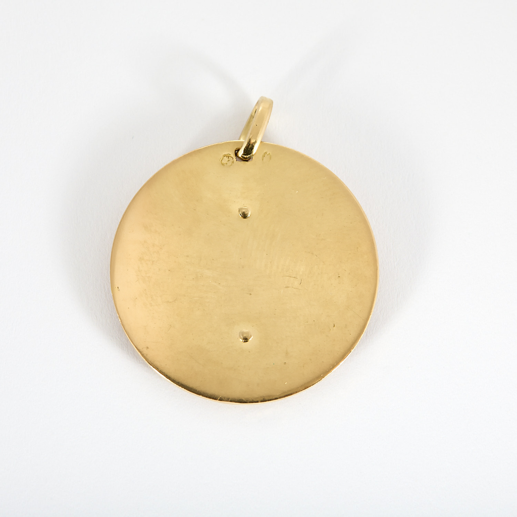 Médaille Vierge Marie en or jaune 22mm