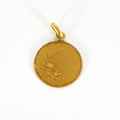 Médaille Vintage Florale en or jaune