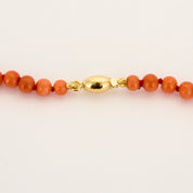 Collier ancien en corail perles 8-5mm