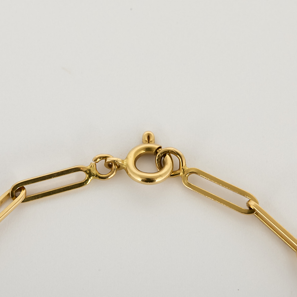 Chaine-collier maille Trombone en or jaune