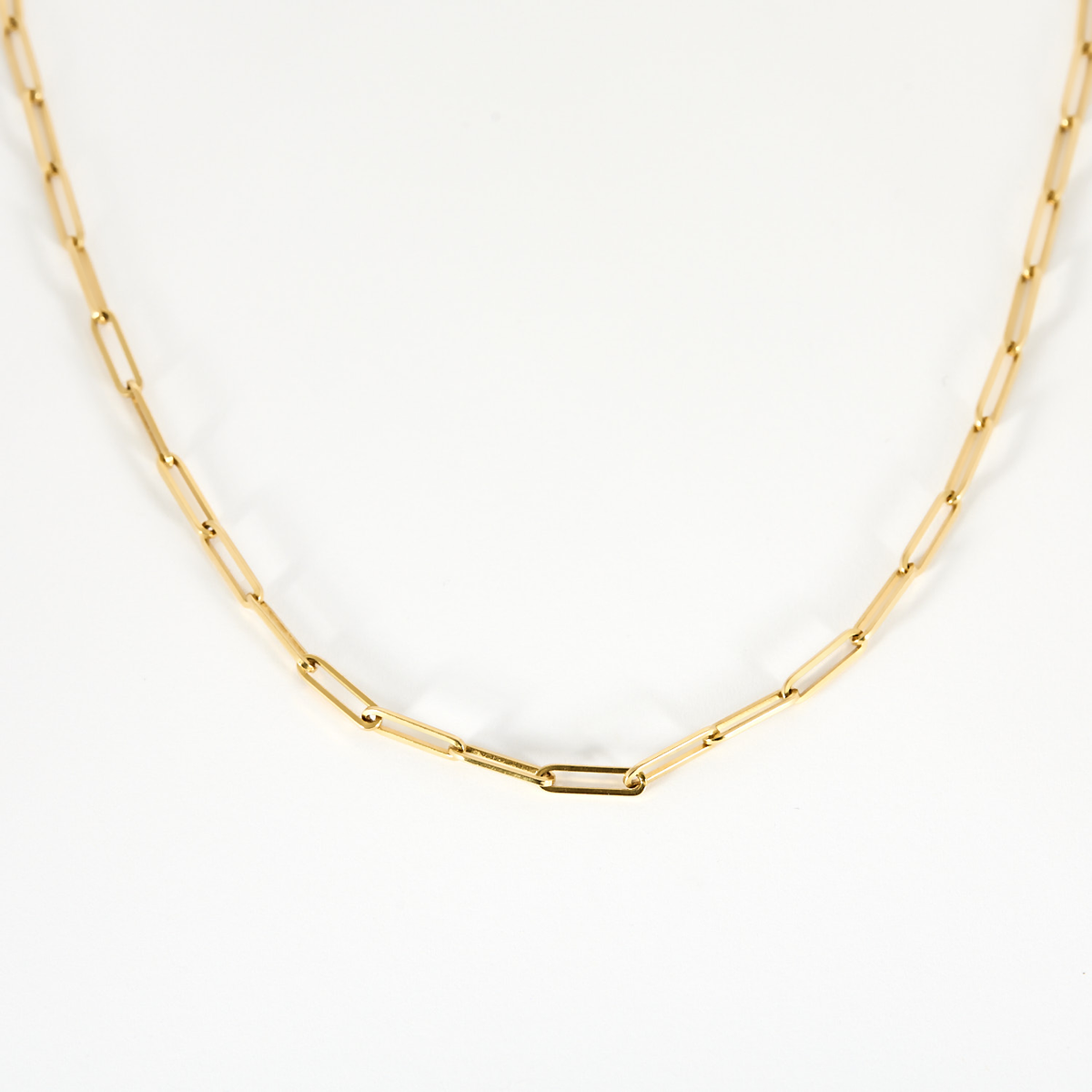 Chaine-collier maille Trombone en or jaune