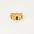 Bague Van Cleef & Arpels vintage en or jaune et émeraude