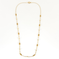 Chaine vintage filigrane et perles d'or en or jaune