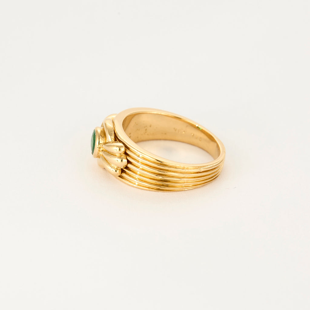 Bague Van Cleef & Arpels vintage en or jaune et émeraude