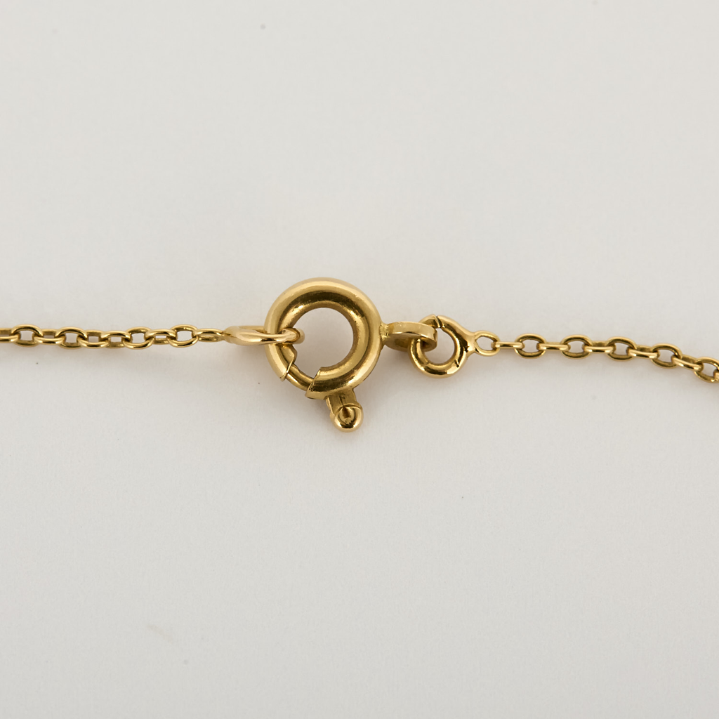 Chaine vintage filigrane et perles d'or en or jaune