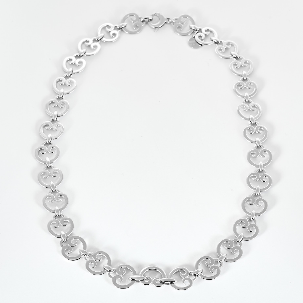 Collier Coeur O.J PERRIN en or blanc.