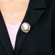 Broche ancienne fin XIX en or et Camée.