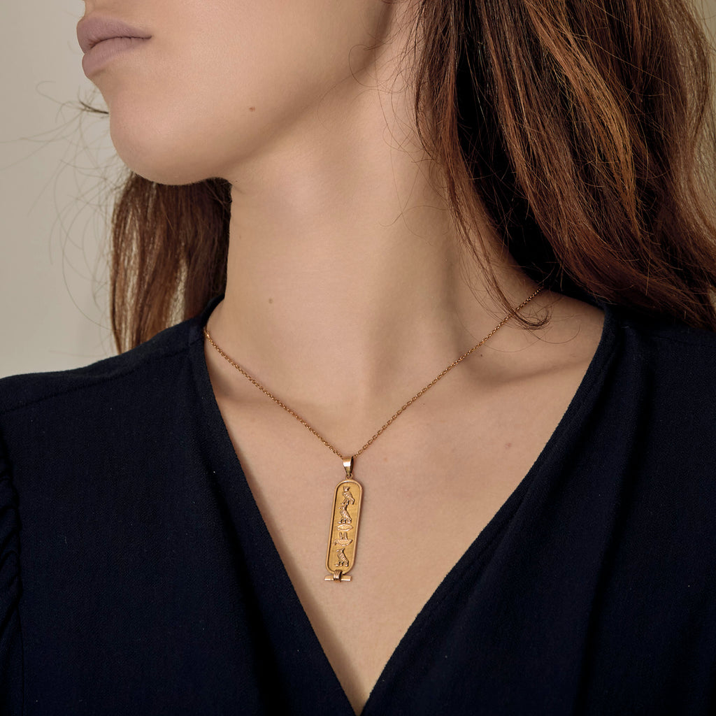 Pendentif Cartouche Égyptien en or jaune