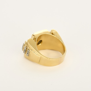 Bague "Tank" en or et diamants.